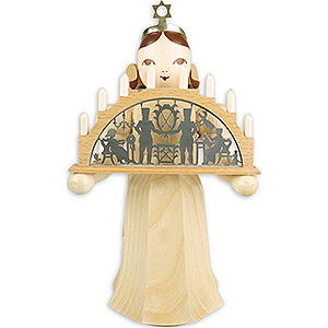 Angels Long Pleated Skirt Angels medium (Blank) Angel Long Skirt with Candle Arch natural electric - 22 cm / 8.7 inch