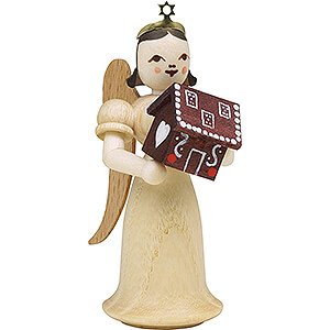 Angels Long Skirt (Blank) Angel Long Skirt with Gingerbread House - Natural - 6,6 cm / 2.6 inch