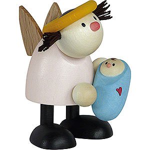 Gift Ideas Birth and Christening Angel Lotte with Baby Boy - 7 cm / 2.8 inch