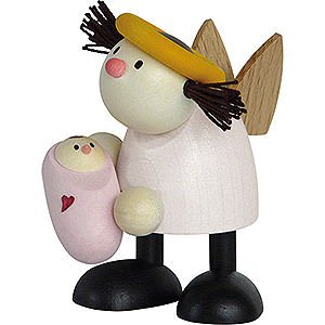 Gift Ideas Birth and Christening Angel Lotte with Baby Girl - 7 cm / 2.8 inch