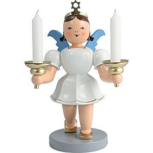World of Light Candle Holder Angels Angel Short Skirt Colored with Candle Holder - 22 cm / 8.7 inch