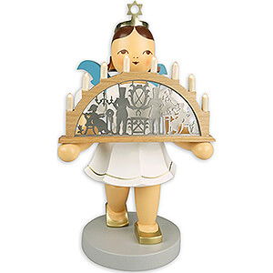 Angels Short Skirt medium colored (Blank) Angel Short Skirt with Candle Arch colored electric - 22 cm / 8.7 inch