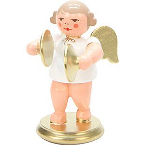 Angels Orchestra white & gold (Ulbricht) Angel White/Gold with Cymbals - 6,0 cm / 2 inch