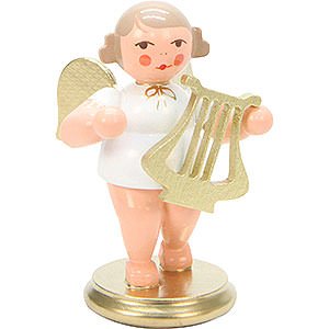 Angels Orchestra white & gold (Ulbricht) Angel White/Gold with Lyre - 6,0 cm / 2 inch