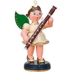 Angels Angels - white (Hubrig) Angel with Bassoon - 16 cm / 6.3 inch