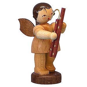 Angels Angels - natural - small Angel with Bassoon - Natural Colors - Standing - 6 cm / 2,3 inch