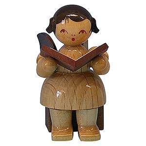 Angels Angels - natural - small Angel with Book - Natural Colors - Sitting - 5 cm / 2 inch