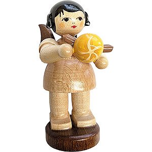 Angels Angels - natural - small Angel with Bratwurst Roll - Natural Colors - 6 cm / 2.4 inch