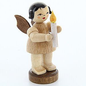 Angels Angels - natural - small Angel with Candle - Natural Colors - Standing - 6 cm / 2.4 inch