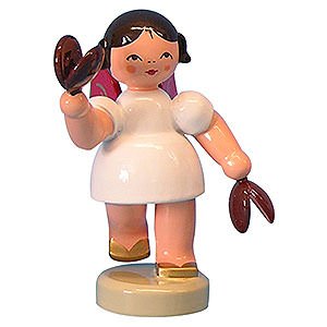 Angels Angels - red wings - small Angel with Castanets - Red Wings - Standing - 6 cm / 2,3 inch