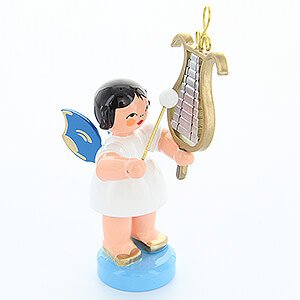 Angels Angels - blue wings - small Angel with Chime - Blue Wings - Standing - 6 cm / 2.4 inch