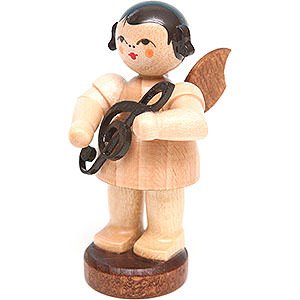 Angels Angels - natural - small Angel with Clef - Natural Colors - Standing - 6 cm / 2.4 inch