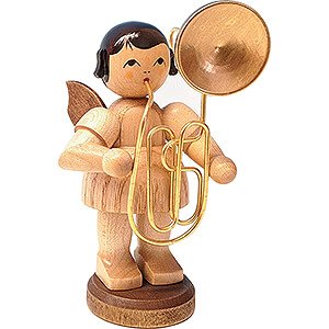 Angels Angels - natural - large Angel with Contrabass Trombone - Natural Colors - 9,5 cm / 3.7 inch