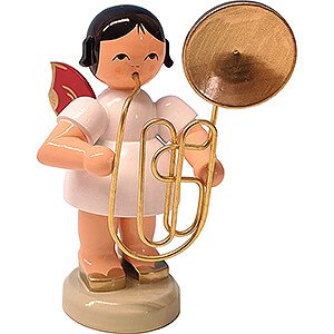 Angels Angels - red wings - large Angel with Contrabass Trombone - Red Wings - 9,5 cm / 3.7 inch