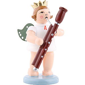Angels Orchestra with crown (Ellmann) Angel with Crown and Bassoon - 6,5 cm / 2.5 inch