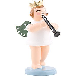 Angels Orchestra with crown (Ellmann) Angel with Crown and Clarinet - 6,5 cm / 2.5 inch
