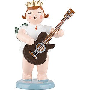 Angels Orchestra with crown (Ellmann) Angel with Crown and Double Flute - 6,5 cm / 2.6 inch