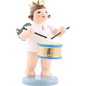 Angels Orchestra with crown (Ellmann) Angel with Crown and Drum - 6,5 cm / 2.5 inch