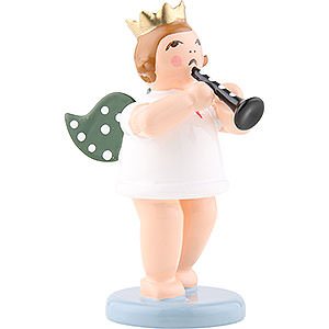 Angels Orchestra with crown (Ellmann) Angel with Crown and Flute - 6,5 cm / 2.5 inch