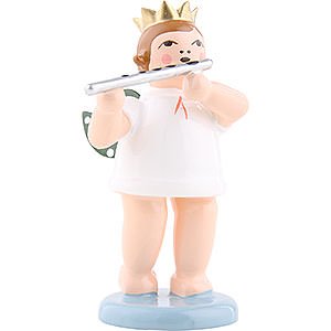 Angels Orchestra with crown (Ellmann) Angel with Crown and German Flute - 6,5 cm / 2.5 inch