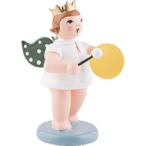 Angels Orchestra with crown (Ellmann) Angel with Crown and Hand Drums - 6,5 cm / 2.5 inch