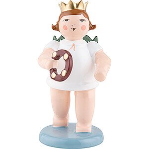 Angels Orchestra with crown (Ellmann) Angel with Crown and Headless Tambourine - 6,5 cm / 2.6 inch