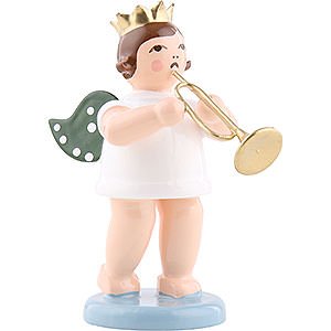 Angels Orchestra with crown (Ellmann) Angel with Crown and Jazz Trumpet - 6,5 cm / 2.5 inch