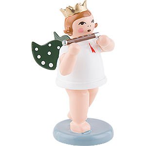Angels Orchestra with crown (Ellmann) Angel with Crown and Piccolo Flute - 6,5 cm / 2.5 inch