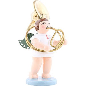Angels Orchestra with crown (Ellmann) Angel with Crown and Sousaphone - 6,5 cm / 2.5 inch