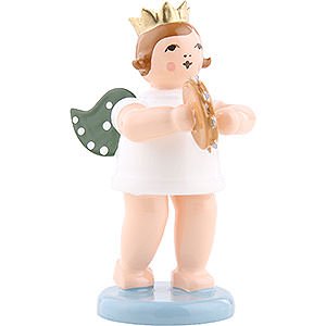 Angels Orchestra with crown (Ellmann) Angel with Crown and Tambourine - 6,5 cm / 2.5 inch