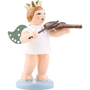 Angels Orchestra with crown (Ellmann) Angel with Crown and Viola - 6,5 cm / 2.5 inch