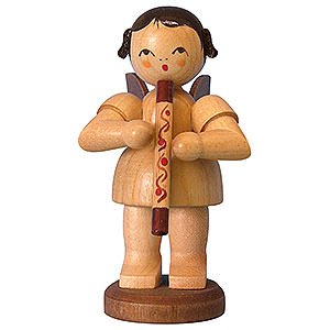 Angels Angels - natural - large Angel with Didgeridoo - Natural Colors - Standing - 9,5 cm / 3,7 inch