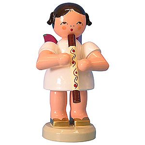 Angels Angels - red wings - large Angel with Didgeridoo - Red Wings - Standing - 9,5 cm / 3,7 inch