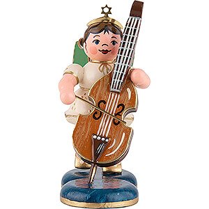 Angels Orchestra (Hubrig) Angel with Double Bass - 6,5 cm / 2,5 inch