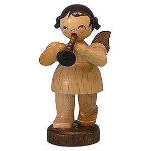 Angels Angels - natural - small Angel with Flute - Natural Colors - Standing - 6 cm / 2,3 inch