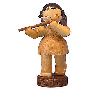 Angels Angels - natural - small Angel with Flute - Natural Colors - Standing - 6 cm / 2,3 inch