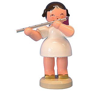Angels Angels - red wings - large Angel with Flute - Red Wings - Standing - 9,5 cm / 3,7 inch