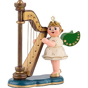 Angels Orchestra (Hubrig) Angel with Harp - 6,5 cm / 2,5 inch