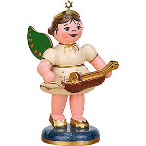 Angels Orchestra (Hubrig) Angel with Hurdy-Gurdy - 6 cm / 2.4 inch