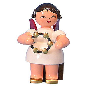 Angels Angels - red wings - small Angel with Jingle Ring - Red Wings - Sitting - 5 cm / 2 inch
