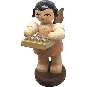 Angels Angels - natural - small Angel with Kalimba - Natural Colors - 6 cm / 2.4 inch