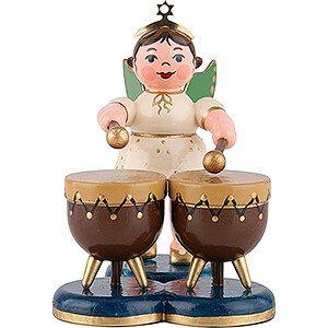 Angels Orchestra (Hubrig) Angel with Kettle Drum - 6,5 cm / 2,5 inch