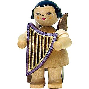 Angels Angels - natural - small Angel with Lyre - Natural - Sitting - 5 cm / 2 inch