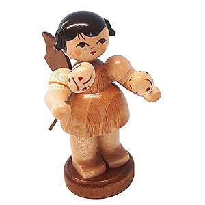 Angels Angels - natural - small Angel with Maracas - Natural Colors - Standing - 6 cm / 2.4 inch