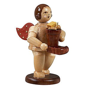 Angels Gift Angels (Ellmann) Angel with Santa Boot, Natural - 6,5 cm / 2.6 inch