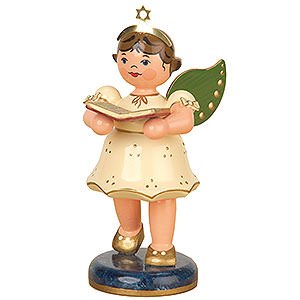 Angels Angels - white (Hubrig) Angel with Songbook - 10 cm / 4 inch