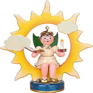 Angels Angels - white (Hubrig) Angel with Sun, Book and Candle - 20 cm / 7.9 inch