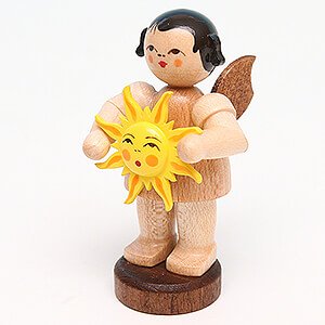 Angels Angels - natural - small Angel with Sun - Natural Colors - Standing - 6 cm / 2.4 inch