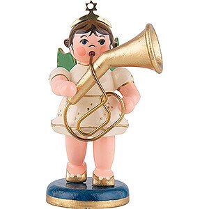 Angels Orchestra (Hubrig) Angel with Tenor Horn - 6,5 cm / 2,5 inch