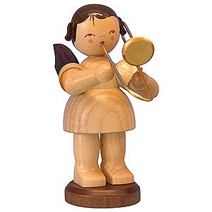 Angels Angels - natural - large Angel with Trombone - Natural Colors - Standing - 9,5 cm / 3,7 inch